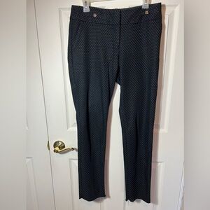 Anne Klein Black Pants Polka Dot Career Business Size 4